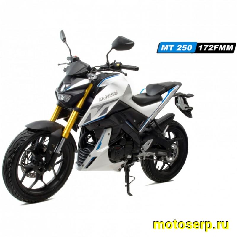 Купить  Мотоцикл Motoland 250 MT250 (172FMM-5/PR250) синий, балансирн. вал, кол. 17", диск/диск, вилка перевертыш (шт) (ML 17687 купить с доставкой по Москве и России, цена, технические характеристики, комплектация фото  - motoserp.ru