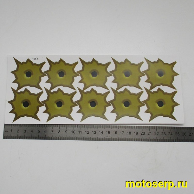 Купить  Наклейки (набор) обманка (26х10, золотые) (шт) (0 купить с доставкой по Москве и России, цена, технические характеристики, комплектация фото  - motoserp.ru