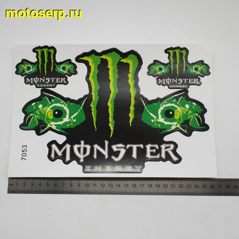 Купить  Наклейки (набор) MONSTER ENERGY (27х18см) (шт) (MT купить с доставкой по Москве и России, цена, технические характеристики, комплектация фото  - motoserp.ru