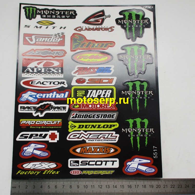 Купить  Наклейки (набор) спонсор мультибренд (25,5х20см) (шт) (MT N-869 купить с доставкой по Москве и России, цена, технические характеристики, комплектация фото  - motoserp.ru