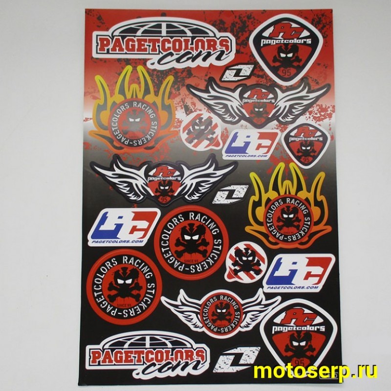 Купить  Наклейки (набор) спонсор мультибренд (45х30см) (шт) (MT N-1334 купить с доставкой по Москве и России, цена, технические характеристики, комплектация фото  - motoserp.ru