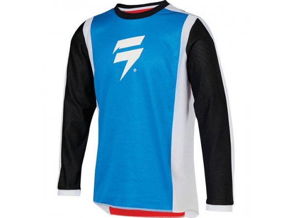 Купить  Джерси (футболка для мотокросса) Shift Whit3 Race 2 Youth Jersey р-р. XL (White/Red/Blue, XL, 2020) (24166-574-XL) (шт) (0 купить с доставкой по Москве и России, цена, технические характеристики, комплектация фото  - motoserp.ru