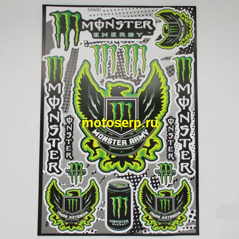 Купить  Наклейки (набор) MONSTER ENERGY (30х45см) (шт) (MT N-673 купить с доставкой по Москве и России, цена, технические характеристики, комплектация фото  - motoserp.ru