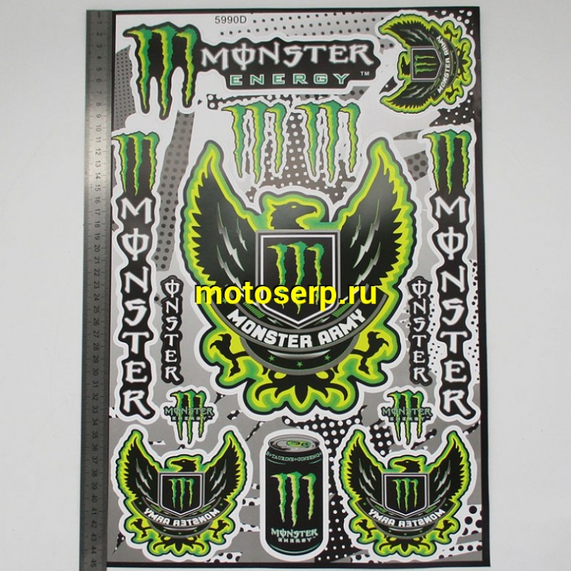 Купить  Наклейки (набор) MONSTER ENERGY (30х45см) (шт) (MT N-673 купить с доставкой по Москве и России, цена, технические характеристики, комплектация фото  - motoserp.ru