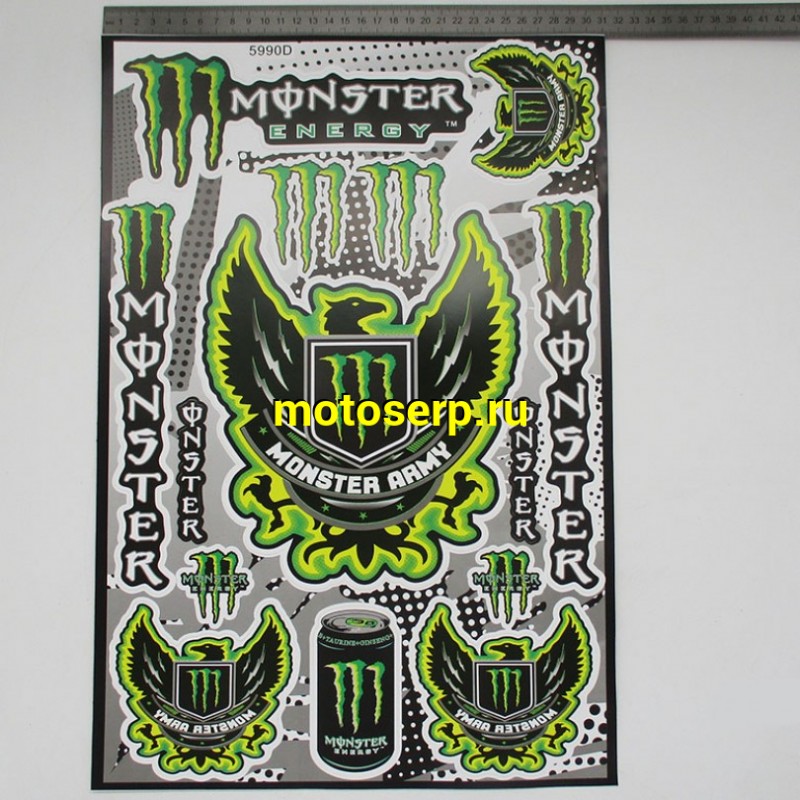 Купить  Наклейки (набор) MONSTER ENERGY (30х45см) (шт) (MT N-673 купить с доставкой по Москве и России, цена, технические характеристики, комплектация фото  - motoserp.ru
