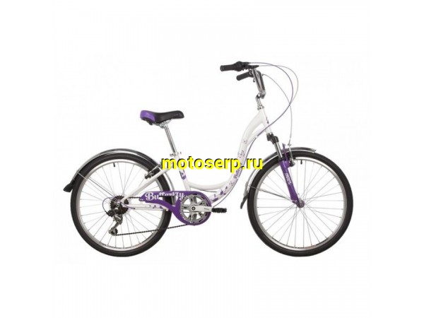 Купить  ====24" NOVATRACK BUTTERFLY (Новатрек Бютефлай) 24"; 6ск; рама-сталь; тормоз-V-Brake (шт)  купить с доставкой по Москве и России, цена, технические характеристики, комплектация фото  - motoserp.ru