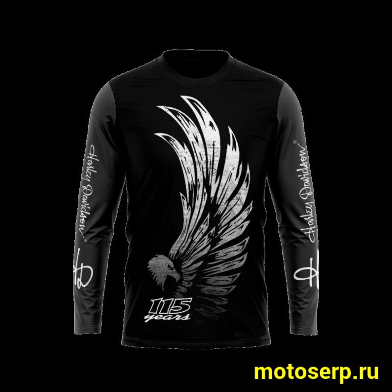 Купить  Джерси (футболка для мотокросса) V-RUS Harley Davidson 115 (цвет: чёрный) (XXL) (шт) (0 купить с доставкой по Москве и России, цена, технические характеристики, комплектация фото  - motoserp.ru