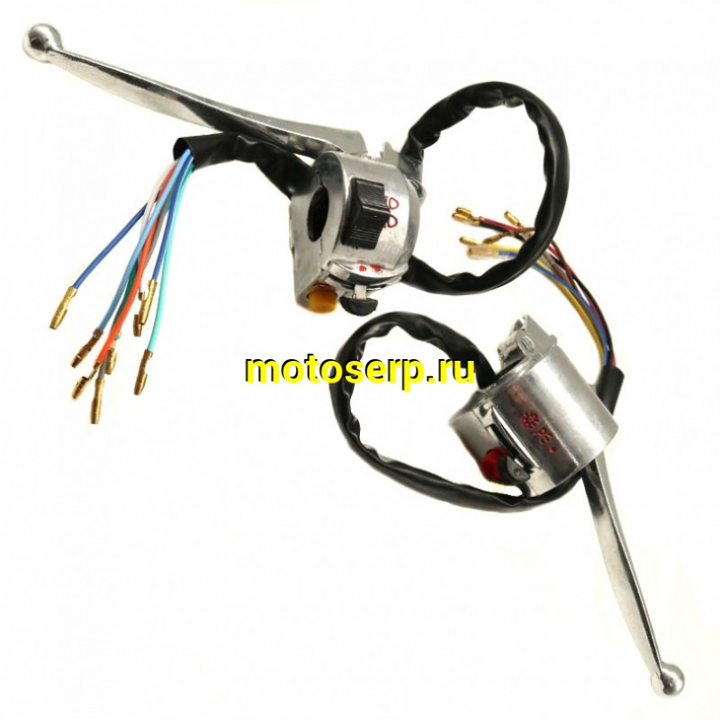 Купить  Переключатели руля (ПК) блок переключателя (8, 6 пров.) Delta Альфа с рычагами (хром) (ком) (Мир 10547 (TATA 10022380 (MT K-6310 купить с доставкой по Москве и России, цена, технические характеристики, комплектация фото  - motoserp.ru