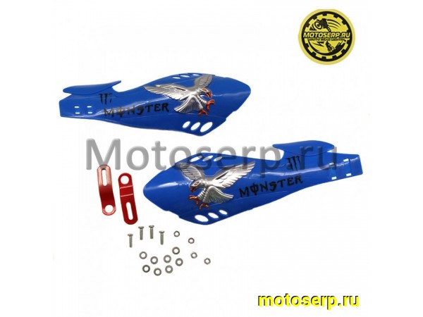 Купить  Защита рук/рычагов (уши) "XJB"   (mod:3, MONSTER ENERGY) Синие (шт) (0 купить с доставкой по Москве и России, цена, технические характеристики, комплектация фото  - motoserp.ru