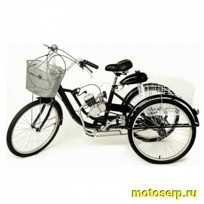 Купить  Мотокомплект с мотором F80 HEMEN ФЕРМЕР (Хемен 80) трехколесн. (трицикл) ,2-такт.,мех.сцепл. 24" колеса ,4.5 л.с. без передней корзины (шт) (Мир 61520 купить с доставкой по Москве и России, цена, технические характеристики, комплектация фото  - motoserp.ru