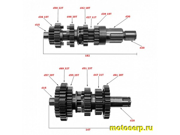 Купить  Коробка передач (вал ведом + вал ведущ) в сб. 167FMM/165 FML (ZS) (комп) (Regul 100071071 купить с доставкой по Москве и России, цена, технические характеристики, комплектация фото  - motoserp.ru