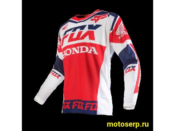 Купить  Джерси (футболка для мотокросса) Fox 180/360 Honda белый/красный/синий M (шт) (МотоЯ купить с доставкой по Москве и России, цена, технические характеристики, комплектация фото  - motoserp.ru