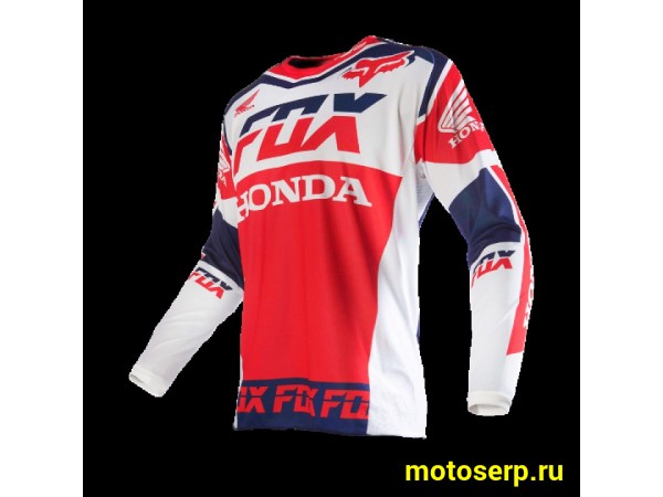 Купить  Джерси (футболка для мотокросса) Fox 180/360 Honda белый/красный/синий 2XL (шт) (МотоЯ купить с доставкой по Москве и России, цена, технические характеристики, комплектация фото  - motoserp.ru
