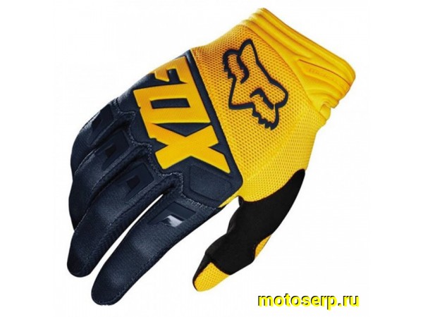 Купить  Перчатки Fox Dirtpaw Race черный/желтый (M) (пар) (МотоЯ   купить с доставкой по Москве и России, цена, технические характеристики, комплектация фото  - motoserp.ru