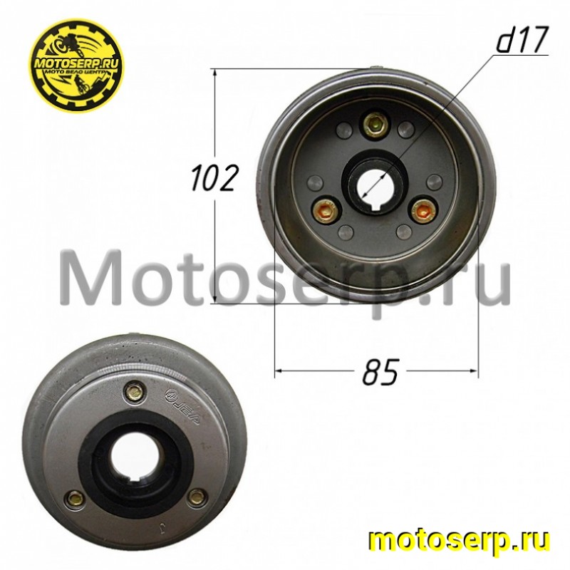 Купить  Ротор генератора (магнит, маховик) ZS190 1P62YML-2 (W190) (под 6 катушек) (шт) (SM 291-4423 купить с доставкой по Москве и России, цена, технические характеристики, комплектация фото  - motoserp.ru