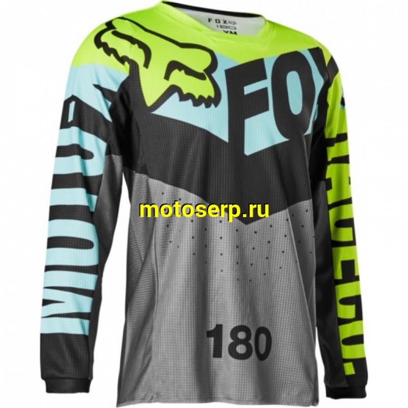 Купить  Джерси (футболка для мотокросса) Fox 180 Trice Youth YL (26734-176-YL) подростковая (шт) (Fox 26734-176-YL купить с доставкой по Москве и России, цена, технические характеристики, комплектация фото  - motoserp.ru