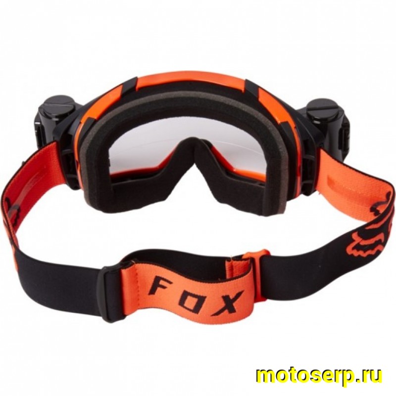 Купить  ====Очки мото Кросс Fox Vue Stray Roll Off Goggle Black/Orange ( с перемоткой) (0 купить с доставкой по Москве и России, цена, технические характеристики, комплектация фото  - motoserp.ru