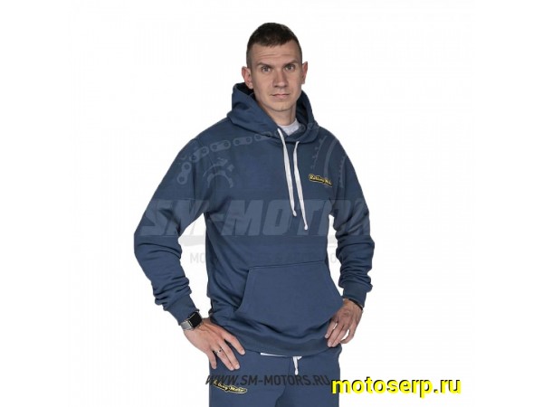 Купить  Худи Rolling Moto (синий) размер XL (шт) (SM 815-3012 купить с доставкой по Москве и России, цена, технические характеристики, комплектация фото  - motoserp.ru