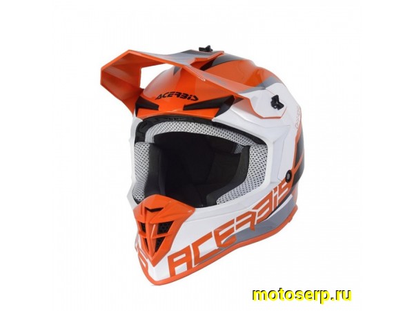 Купить  Шлем Кросс ACERBIS LINEAR  ORANGE/WHITE  (XL)  (шт)  (Progasi 0024473.203.068 купить с доставкой по Москве и России, цена, технические характеристики, комплектация фото  - motoserp.ru