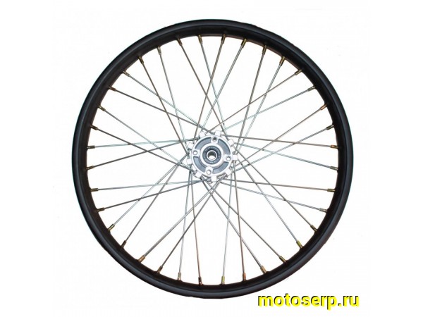 Купить  Колесо 21" переднее (диск колеса) спицованное 1.6-21" (ось 15мм) Athlete RS2/6202 черные спицы  (шт) (Regul 101477 купить с доставкой по Москве и России, цена, технические характеристики, комплектация фото  - motoserp.ru
