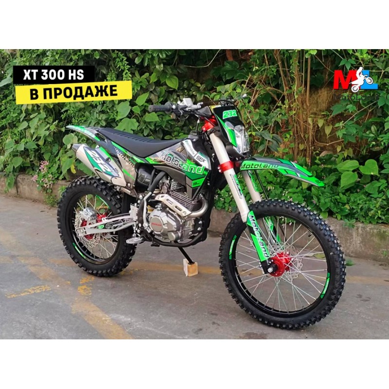 Купить  Мотоцикл Кросс/Эндуро Motoland XT300HS (172FMM) (BB-300cc) споринв. зеленый  Выпуск 2023г. (шт) (ML 18394 купить с доставкой по Москве и России, цена, технические характеристики, комплектация фото  - motoserp.ru