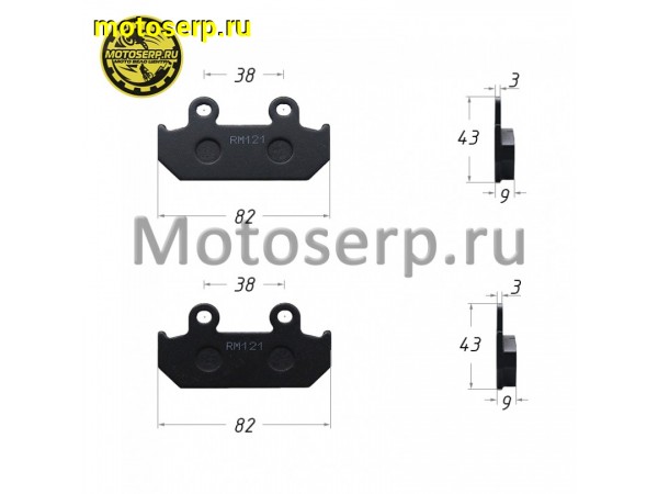 Купить  Колодки тормозные диск FA 121 аналог HONDA CBR/NSR 250, CBR/VFR 400 и тд. (пар) (Regul YL-F038 купить с доставкой по Москве и России, цена, технические характеристики, комплектация фото  - motoserp.ru