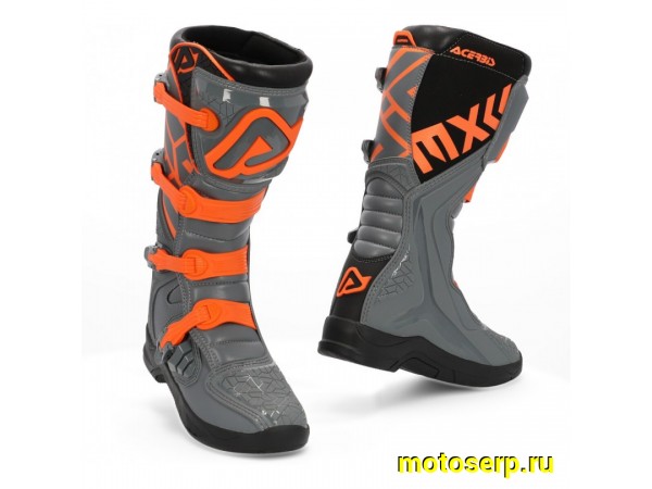 Купить  ====Мотоботы кросс. ACERBIS X-TEAM Grey/Orange (защ. голени), р-р 44" (пар) (0 купить с доставкой по Москве и России, цена, технические характеристики, комплектация фото  - motoserp.ru