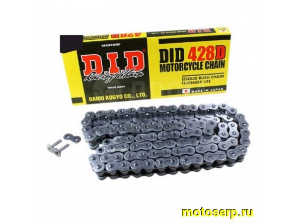 Купить  Цепь приводная (428х120) DID 428HD (шт) (0 купить с доставкой по Москве и России, цена, технические характеристики, комплектация фото  - motoserp.ru