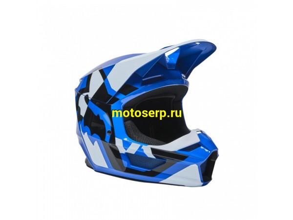 Купить  Шлем Кросс Fox V1 Lux Helmet (Blue, M, 2022 (28001-002-M)) (шт) (Fox УТ-00022325 купить с доставкой по Москве и России, цена, технические характеристики, комплектация фото  - motoserp.ru