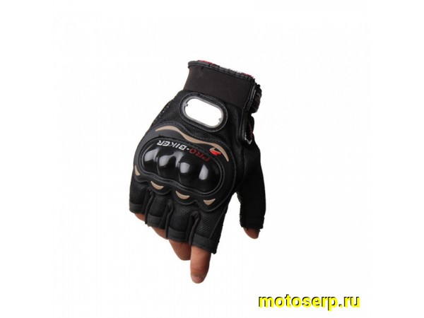 Купить  Перчатки без пальцев PRO-Biker mcs-04Н кожа (черные) (L) (пар) (0 купить с доставкой по Москве и России, цена, технические характеристики, комплектация фото  - motoserp.ru