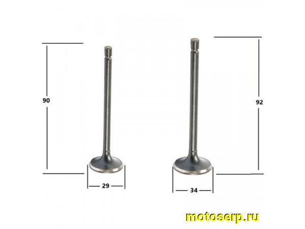 Купить  Клапан 169FMM (впуск/выпуск) (D-34mm, d-28,5mm, L-91mm, l-89mm, T-5,5mm, t-5,5mm) CB250 TTR250 и др (пар) (ML 5211  купить с доставкой по Москве и России, цена, технические характеристики, комплектация фото  - motoserp.ru