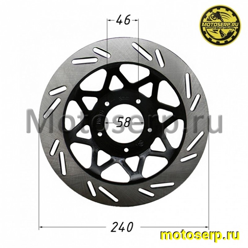 Купить  Диск тормозной передний (240x58) (отв:5x46) SIGMA SPORT/SIGMA и др. (шт) (MM 41167 купить с доставкой по Москве и России, цена, технические характеристики, комплектация фото  - motoserp.ru