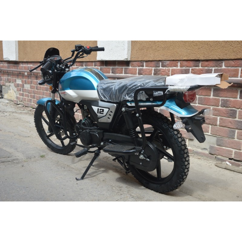 Купить  Мопед RATO Alpha Warrior 50 (Варриор) 4Т, LED светотехника, длинная база, кол 17", диск/бараб, эл/кик старт.  (шт) 01250 (P.moto (Хар (0 купить с доставкой по Москве и России, цена, технические характеристики, комплектация фото  - motoserp.ru