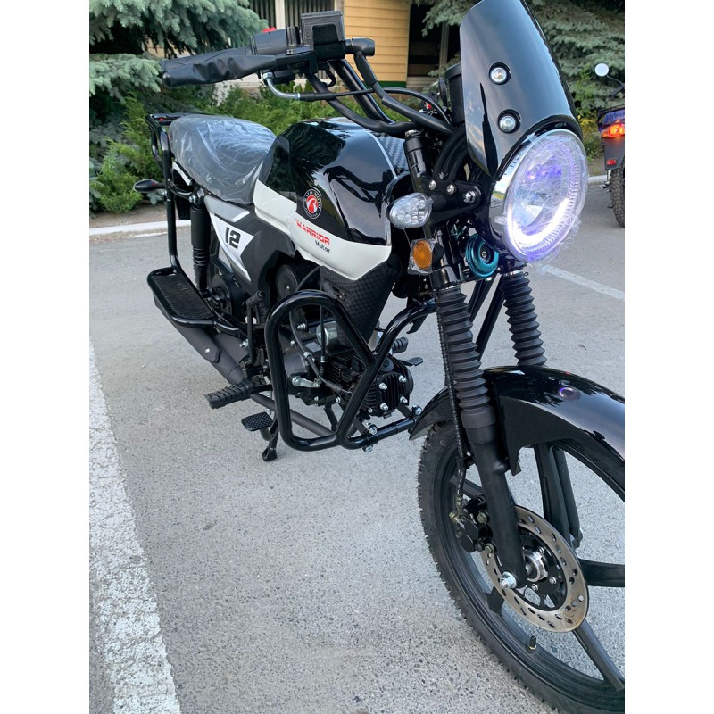 Купить  Мопед RATO Alpha Warrior 50 (Варриор) 4Т, LED светотехника, длинная база, кол 17", диск/бараб, эл/кик старт.  (шт) 01250 (P.moto (Хар (0 купить с доставкой по Москве и России, цена, технические характеристики, комплектация фото  - motoserp.ru