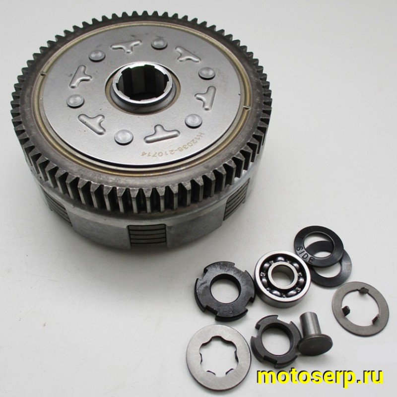 Купить  Сцепление (муфта, корзина, барабан сцепл) в сб. 160FMK (YX150/160); ZS155/160, YX140 и др. (4 болта, 5 дисков, 67T) (шт) (Кокурин купить с доставкой по Москве и России, цена, технические характеристики, комплектация фото  - motoserp.ru