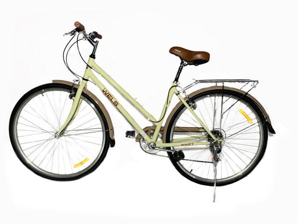 Купить  ====28" WELS SWIFT (Lady) (Велс Свифт) (Жен) 28"; 7ск; рама-сталь; тормоз-V-Brake; вилка стальная-жесткая; дв.обод (шт) купить с доставкой по Москве и России, цена, технические характеристики, комплектация фото  - motoserp.ru