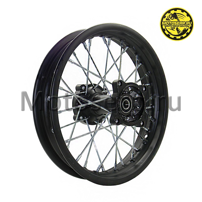 Купить  Колесо 12" заднее (диск колеса) спицованное 1.85-12" (d-15mm) (диск. 4x65) KAYO (шт) (Кокурин купить с доставкой по Москве и России, цена, технические характеристики, комплектация фото  - motoserp.ru