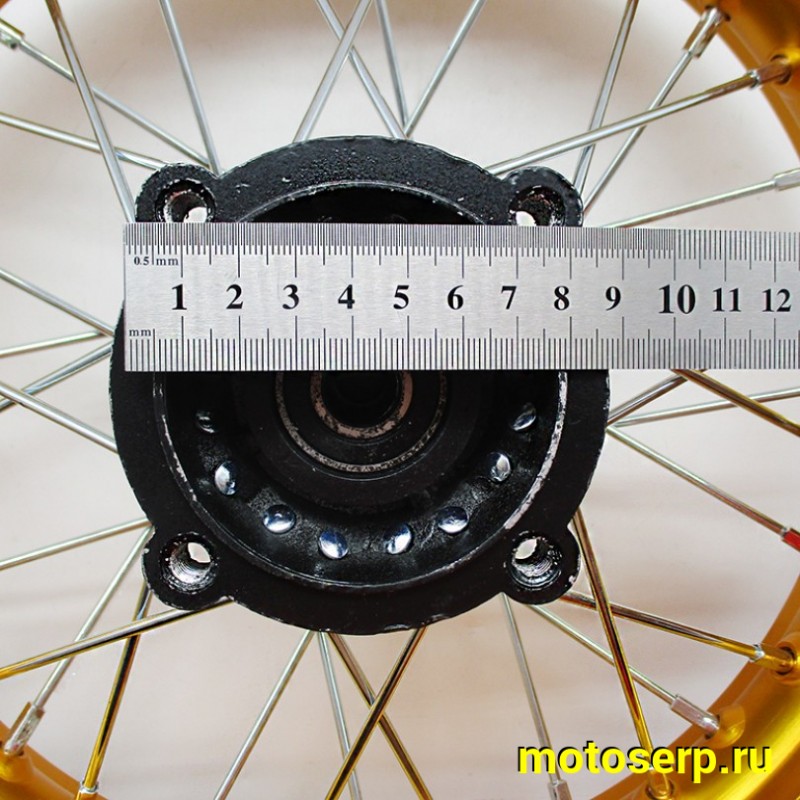 Купить  Колесо 12" заднее (диск колеса) спицованное 1.85-12" (d-15mm) (диск. 4x65) KAYO (шт) (Кокурин купить с доставкой по Москве и России, цена, технические характеристики, комплектация фото  - motoserp.ru