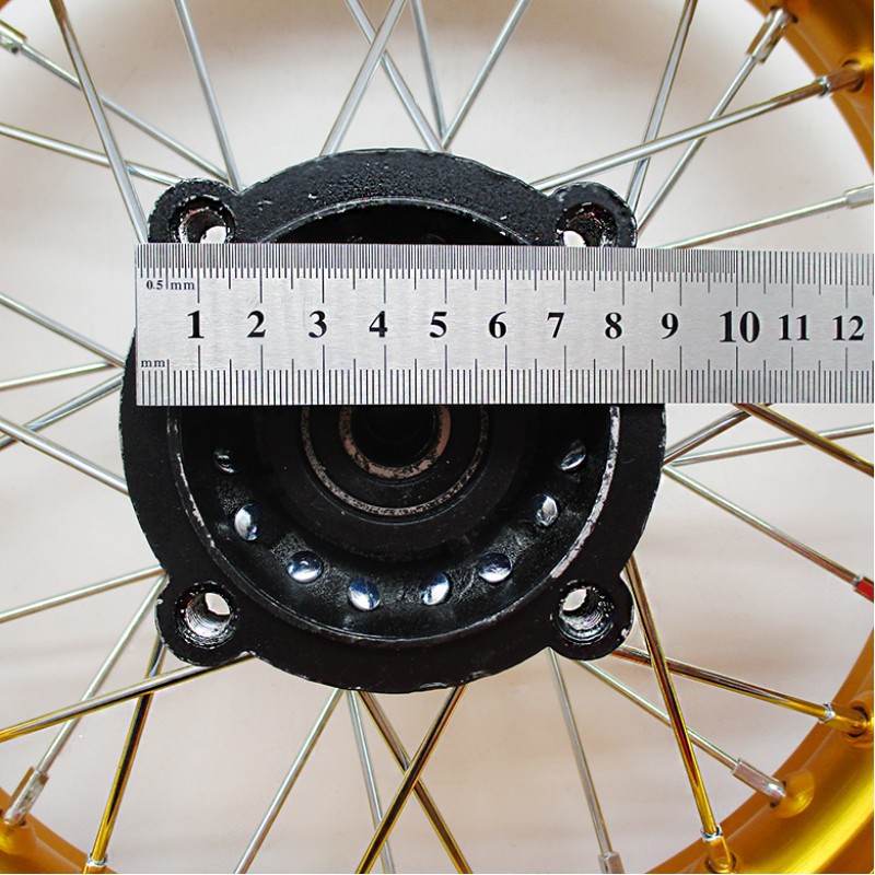 Купить  Колесо 12" заднее (диск колеса) спицованное 1.85-12" (d-15mm) (диск. 4x65) KAYO (шт) (Кокурин купить с доставкой по Москве и России, цена, технические характеристики, комплектация фото  - motoserp.ru