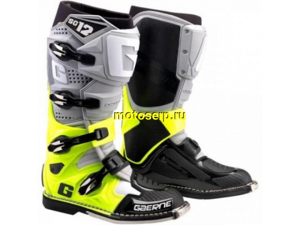 Купить  ====Мотоботы кросс. GAERNE SG-12 р-р 44"Euro серо-желто-черные (NQ) (пара) (0 купить с доставкой по Москве и России, цена, технические характеристики, комплектация фото  - motoserp.ru