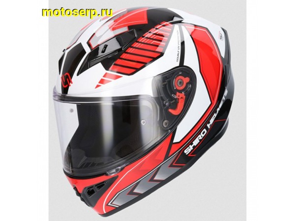 Купить  Шлем закрытый SHIRO SH-870 POLE красный (интеграл) (L) (шт) (MM 02047 купить с доставкой по Москве и России, цена, технические характеристики, комплектация фото  - motoserp.ru
