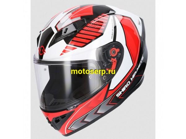 Купить  Шлем закрытый SHIRO SH-870 POLE красный (интеграл) (S) (шт) (MM 42670 купить с доставкой по Москве и России, цена, технические характеристики, комплектация фото  - motoserp.ru
