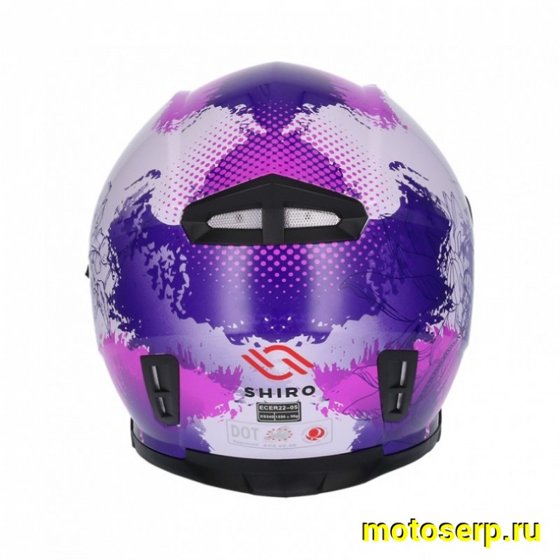 Купить  Шлем закрытый SHIRO SH-881 ENJOY (белый/розовый) (интеграл) (M) (шт) (MM 40741 купить с доставкой по Москве и России, цена, технические характеристики, комплектация фото  - motoserp.ru