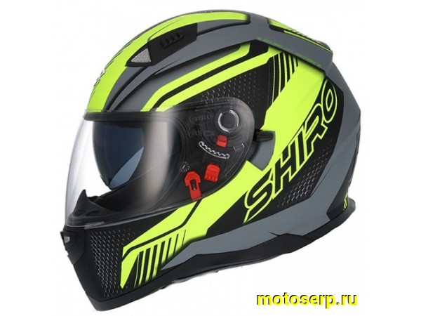 Купить  Шлем закрытый SHIRO SH-881sv, MOTEGI 2 матовый черный/желтый (интеграл) (L) (шт) (MM 01444 купить с доставкой по Москве и России, цена, технические характеристики, комплектация фото  - motoserp.ru