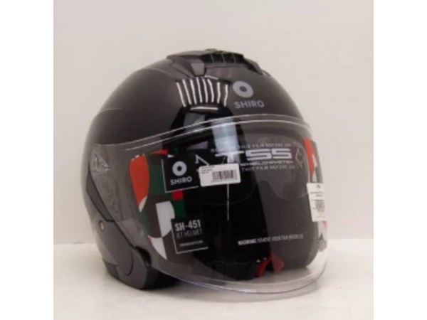 Купить  Шлем открытый байк со стеклом SHIRO SH-451, SOLID черный (XL) (шт) (MM 01497 купить с доставкой по Москве и России, цена, технические характеристики, комплектация фото  - motoserp.ru