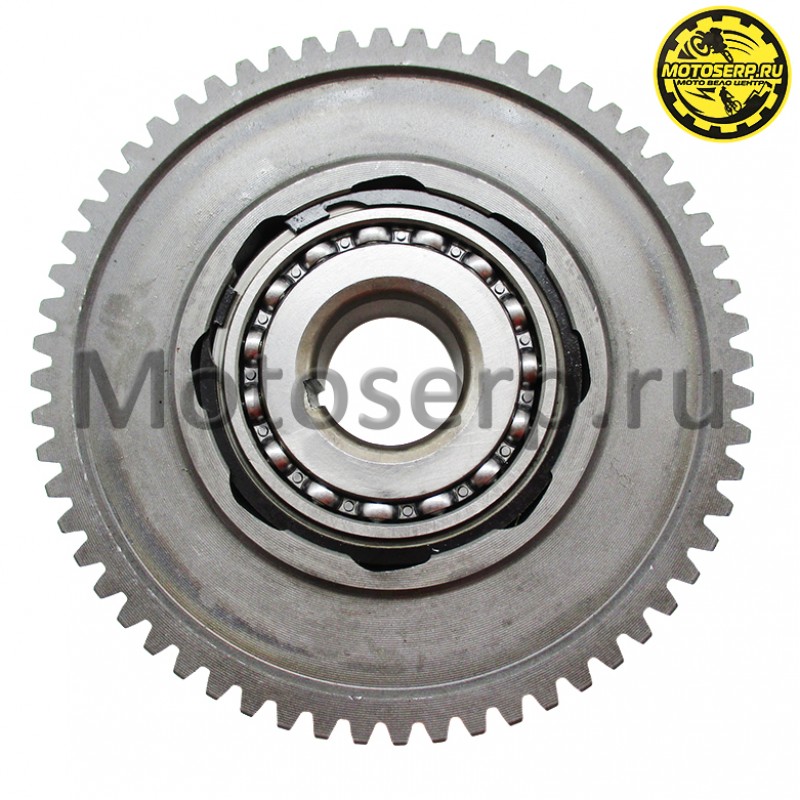 Купить  Муфта обгонная 157QMJ/163QML/161QML/152QMI (60зуб.) (шестерня электростарт храпов) на шпонке (шт) (MOTO-SKUTER 5073 купить с доставкой по Москве и России, цена, технические характеристики, комплектация фото  - motoserp.ru