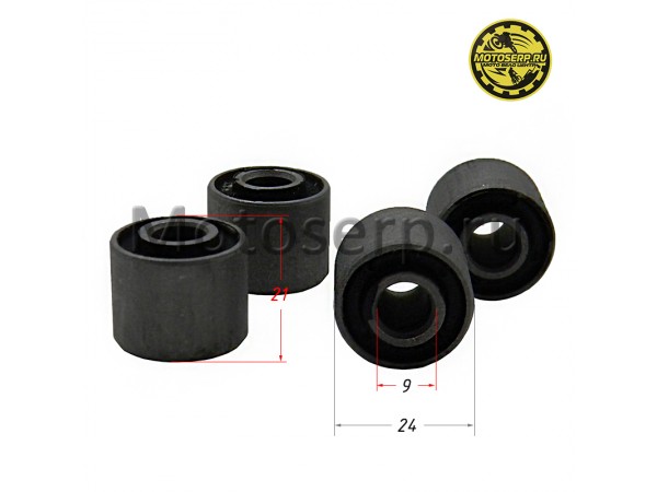 Купить  Сайлентблок (D-24mm, d-9mm, L- 21mm) в демпфер заднего колеса (4 шт) (комп) (MD 05478 купить с доставкой по Москве и России, цена, технические характеристики, комплектация фото  - motoserp.ru