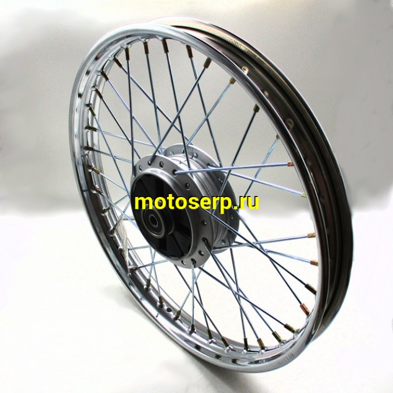 Купить  Колесо 17" заднее (диск колеса) спицованное 1,4-17" Delta, Zodiak, ОВ-70 подшипник 6301-RS (шт) (Mир 11777 купить с доставкой по Москве и России, цена, технические характеристики, комплектация фото  - motoserp.ru