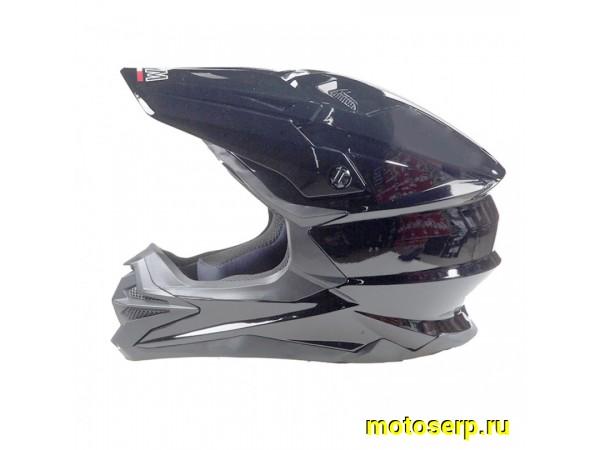 Купить  Шлем Кросс AiM JK803 черный глянцевый L (шт) (AIM 803-001-L купить с доставкой по Москве и России, цена, технические характеристики, комплектация фото  - motoserp.ru