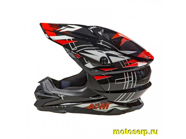 Купить  Шлем Кросс AiM JK803S красный/черный XL (шт) (AIM 803-019-XL купить с доставкой по Москве и России, цена, технические характеристики, комплектация фото  - motoserp.ru